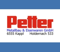 logo metallbau alubau eisenwarenhandel petter